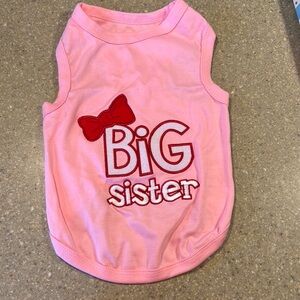Pink Big Sister Dog Shirt